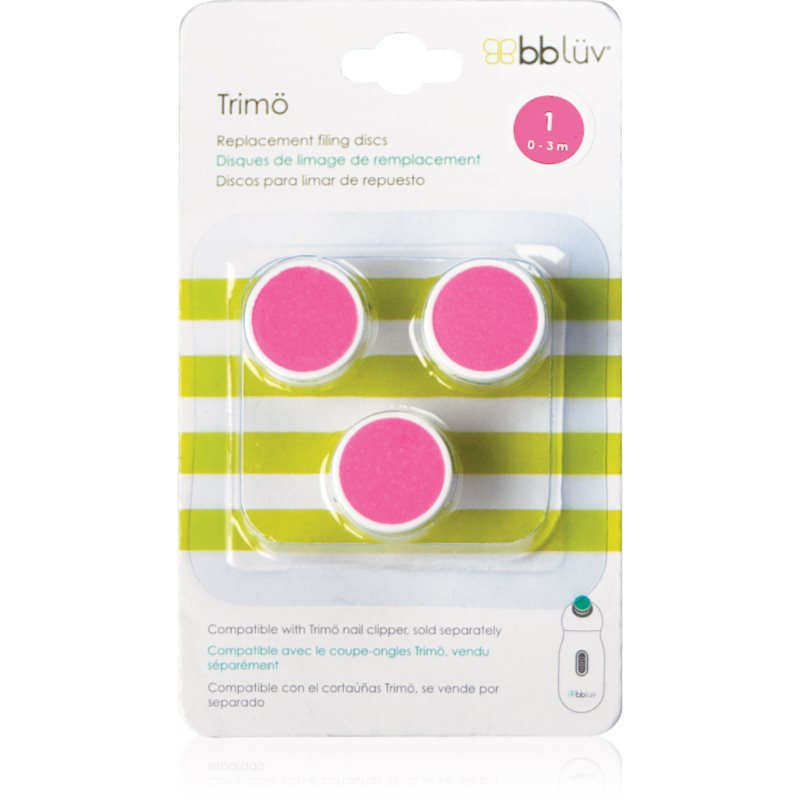 BBLÜV Trimö náhradní nástavce pro dětský pilník na nehty 0-3m 3 ks