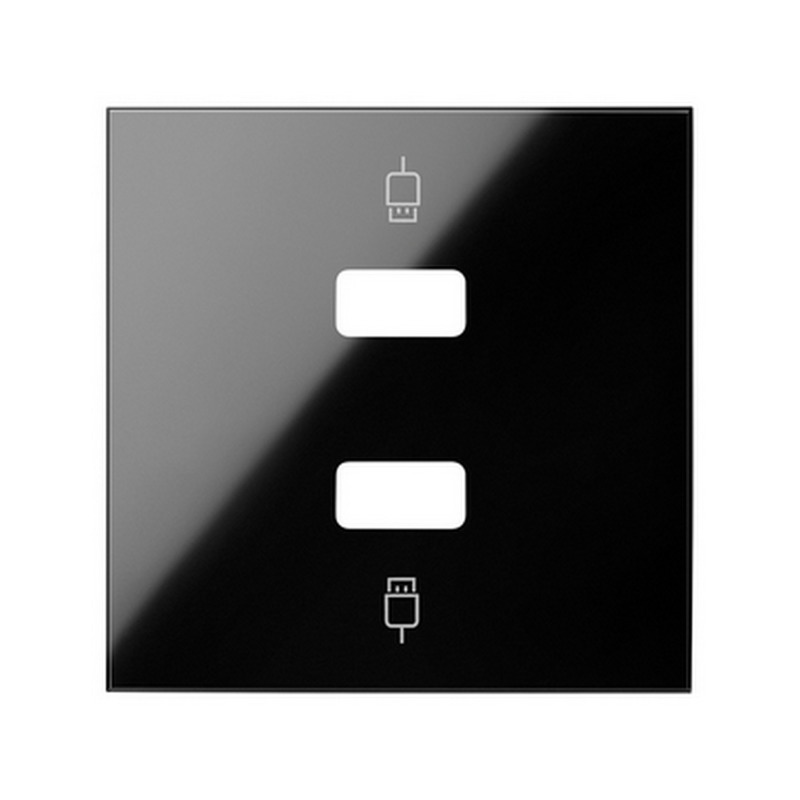 Kryt 2 násobné USB zásuvky SIMON 100 10001090-138, černá