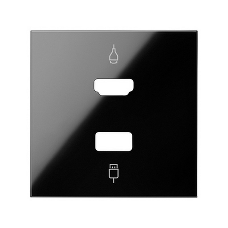 Kryt zásuvky HDMI SIMON 100 10001095-138,+USB, černá