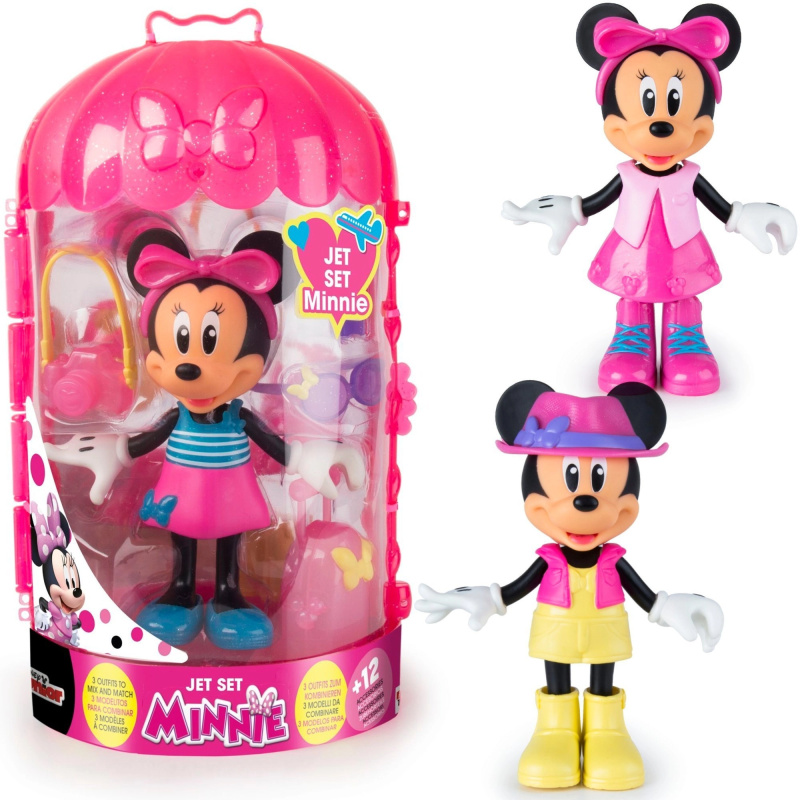 Minnie Mouse cestovní oblékací panenka se šatníkem a doplňky