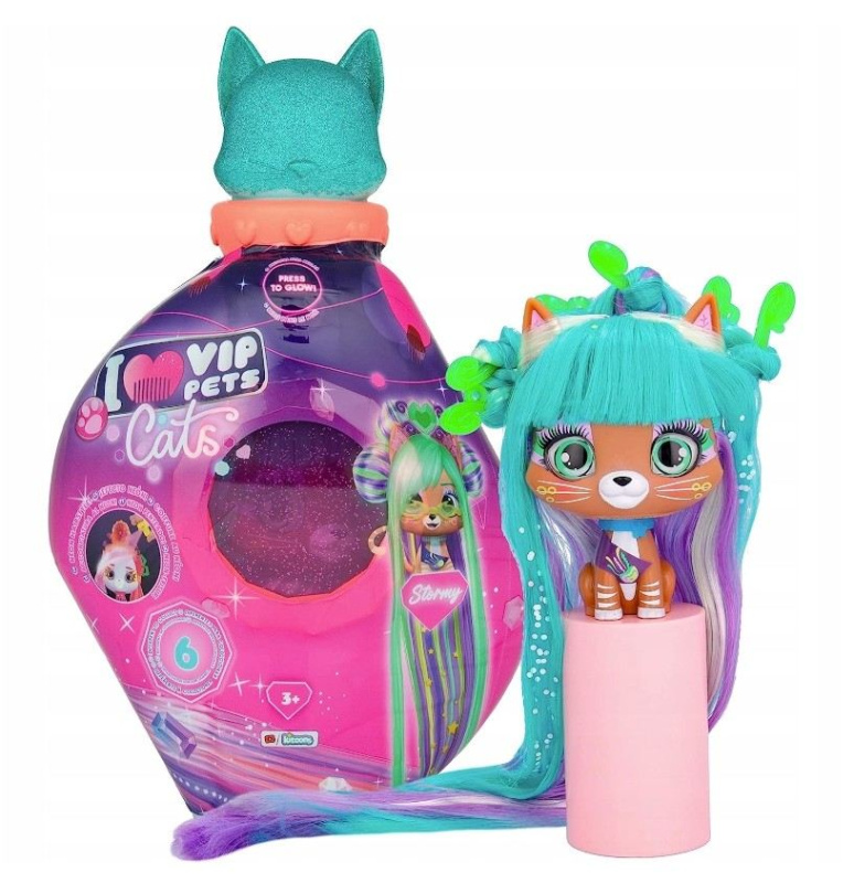 Imc toys i love vip pets kočička s vlasy pro styling aurora