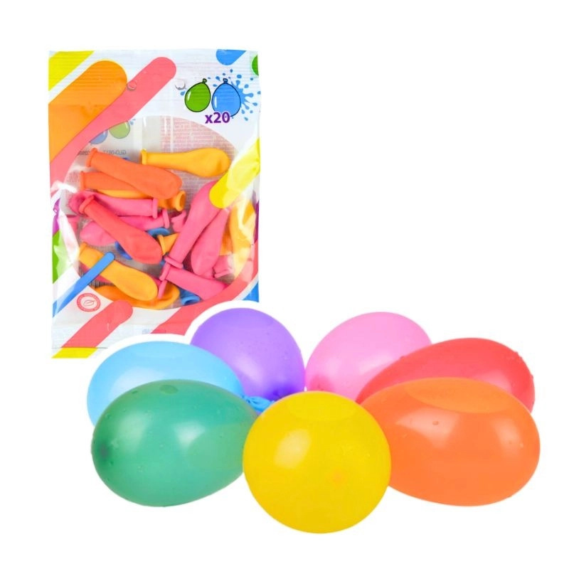 Vodní balónky 20 ks – barevné nafukovací vodní bomby pro letní zábavu