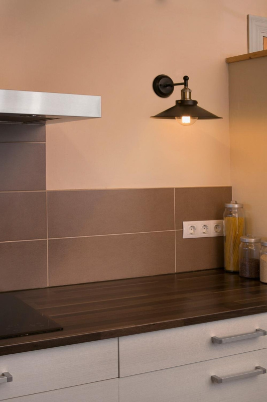 MARLIN nástěnná lampa, černá - FARO