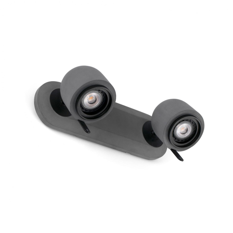 STONE 2L nástěnná lampa, šedá - FARO