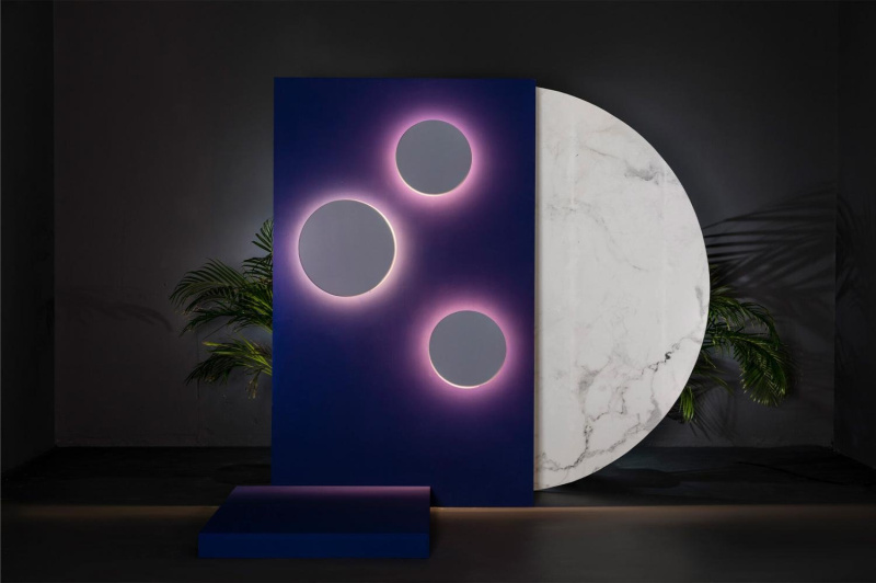 TOU 350 nástěnná lampa, šedá 35cm - FARO