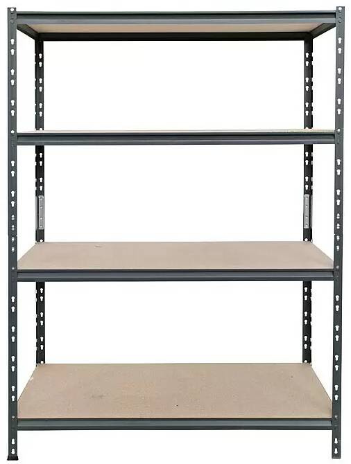 Vysokozátěžový regál AR Shelving Rivet Zeus / 180 x 120 x 50 cm / nosnost 300 kg/police / černá Varianta: ivi1