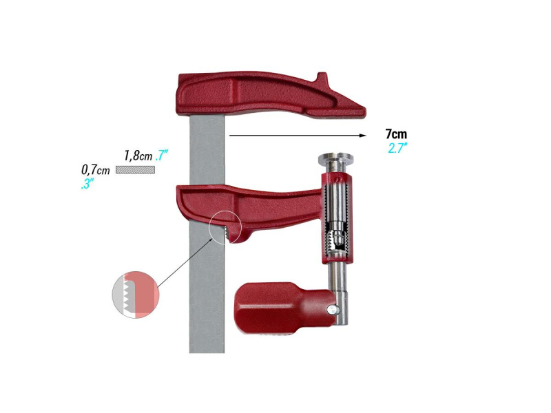 Piher - vysokovýkonná svěrka Maxipress M Délka: 30 cm