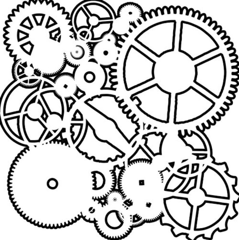 The Crafter´s Workshop Šablona TCW 6"x6" (15,2x15,2 cm) - Gears