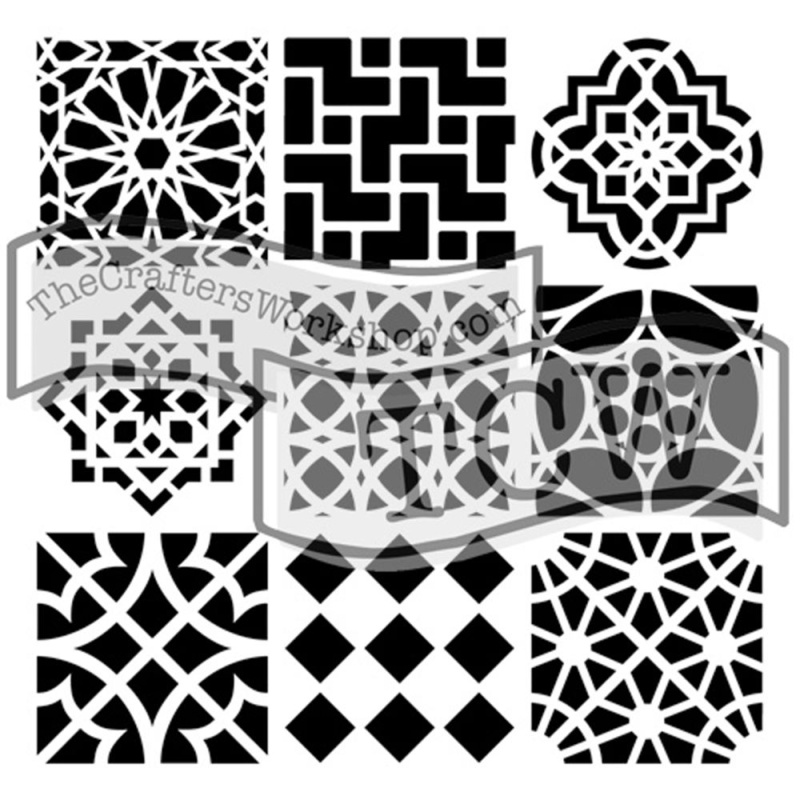 The Crafter´s Workshop Šablona TCW - Moroccan - VYBERTE VELIKOST - Šablona TCW 12"x12" (30,5x30,5 cm) - Moroccan