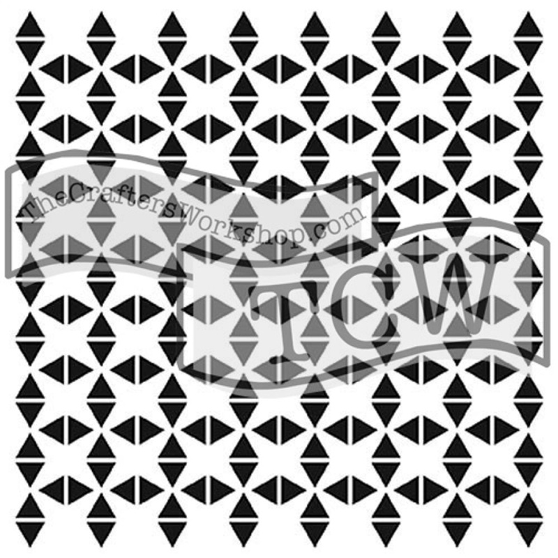 The Crafter´s Workshop Šablona TCW 12"x12" (30,5x30,5 cm) - Tribal Triangles