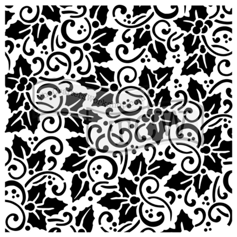 The Crafter´s Workshop Šablona TCW 12"x12" (30,5x30,5 cm) - Holly Background