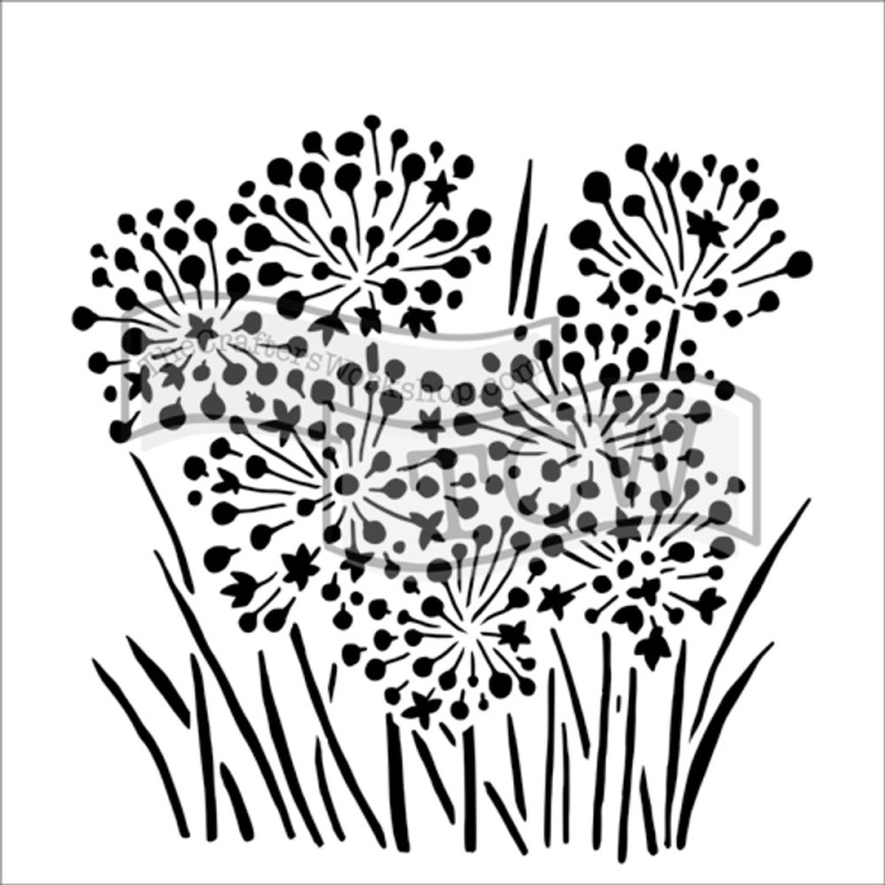The Crafter´s Workshop Šablona TCW - Onion Blossoms - VYBERTE VELIKOST - Šablona TCW 12"x12" (30,5x30,5 cm) - Onion Blossoms