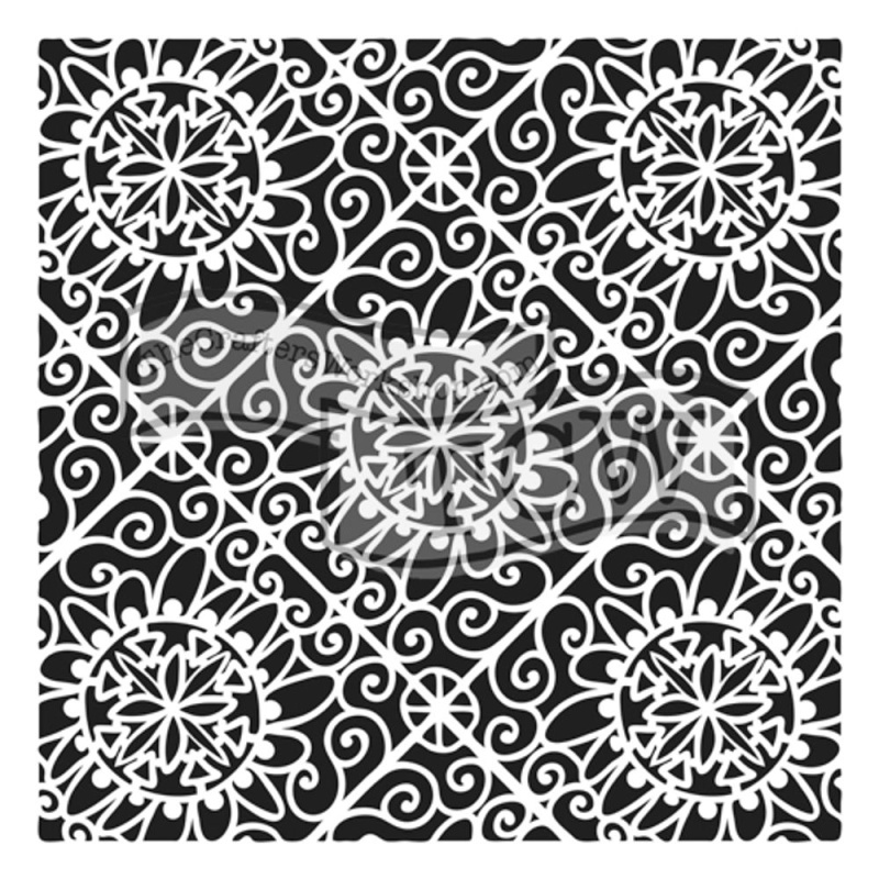 The Crafter´s Workshop Šablona TCW - Lacy Tiles - VYBERTE VELIKOST - Šablona TCW 12"x12" (30,5x30,5 cm) - Lacy Tiles