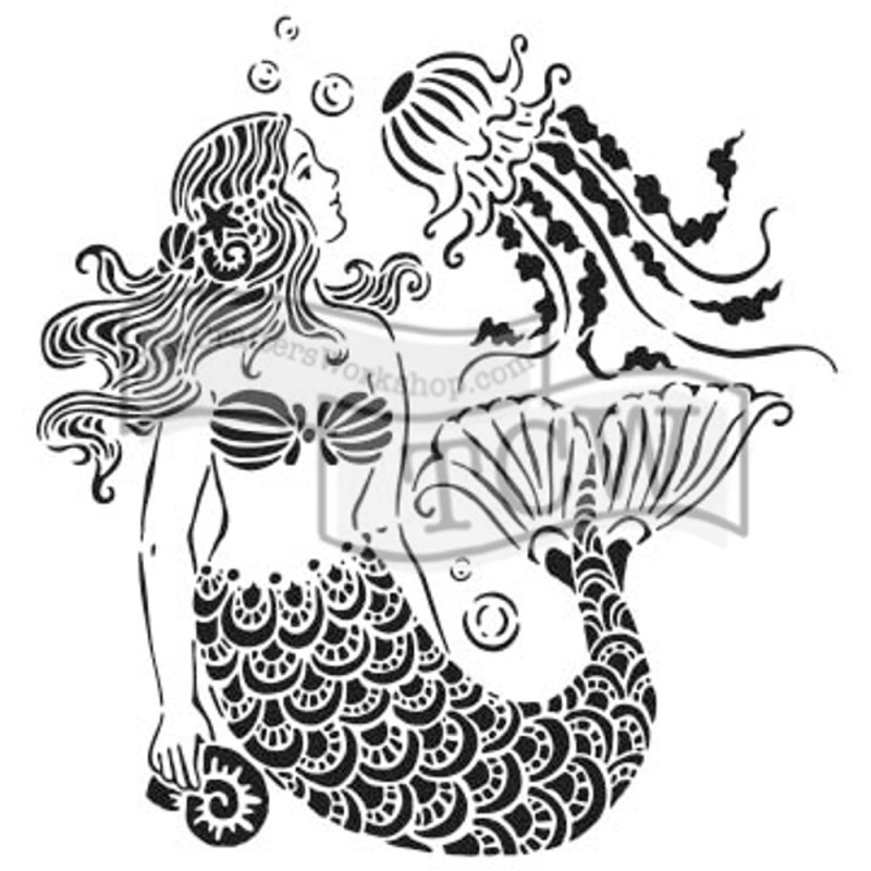 The Crafter´s Workshop Šablona TCW - Mermaid Dream - VYBERTE VELIKOST - Šablona TCW 12"x12" (30,5x30,5 cm) - Mermaid Dream