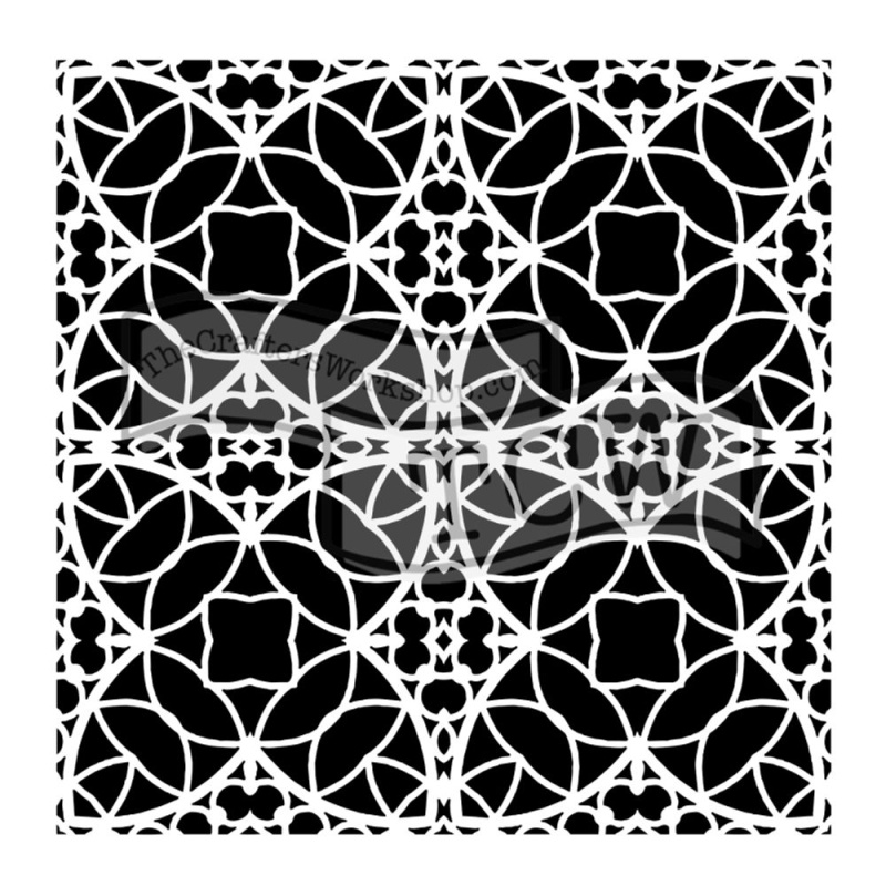 The Crafter´s Workshop Šablona TCW - Spanish Tile - VYBERTE VELIKOST - Šablona TCW 12"x12" (30,5x30,5 cm) - Spanish Tile