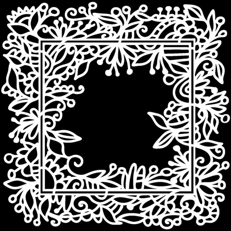 The Crafter´s Workshop Šablona TCW - Garden Frame - VYBERTE VELIKOST - Šablona TCW 12"x12" (30,5x30,5 cm) - Garden Frame