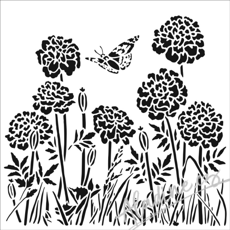 The Crafter´s Workshop Šablona TCW 12"x12" (30,5x30,5 cm) - Happy Dandelions
