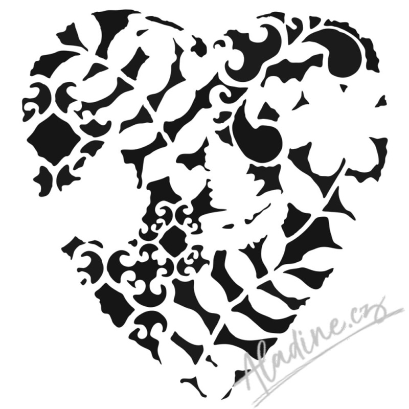 The Crafter´s Workshop Šablona TCW - Heart Fern - VYBERTE VELIKOST - Šablona TCW 12"x12" (30,5x30,5 cm) - Heart Fern