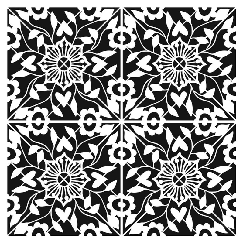 Šablona TCW 12aquot;x12aquot; (30,5x30,5 cm) - Flourish Tile Aladine