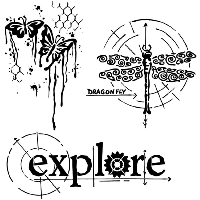 The Crafter´s Workshop Šablona TCW 6"x6" (15,2x15,2 cm) - Winged Exploration