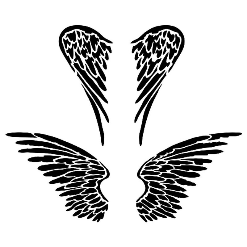 The Crafter´s Workshop Šablona TCW - Angel Wings - VYBERTE VELIKOST - Šablona TCW 6"x6" (15,2x15,2 cm) - Angel Wings