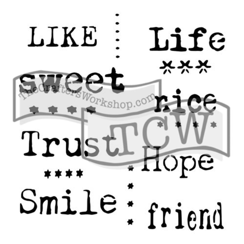 The Crafter´s Workshop Šablona TCW 6"x6" (15,2x15,2 cm) - Life words
