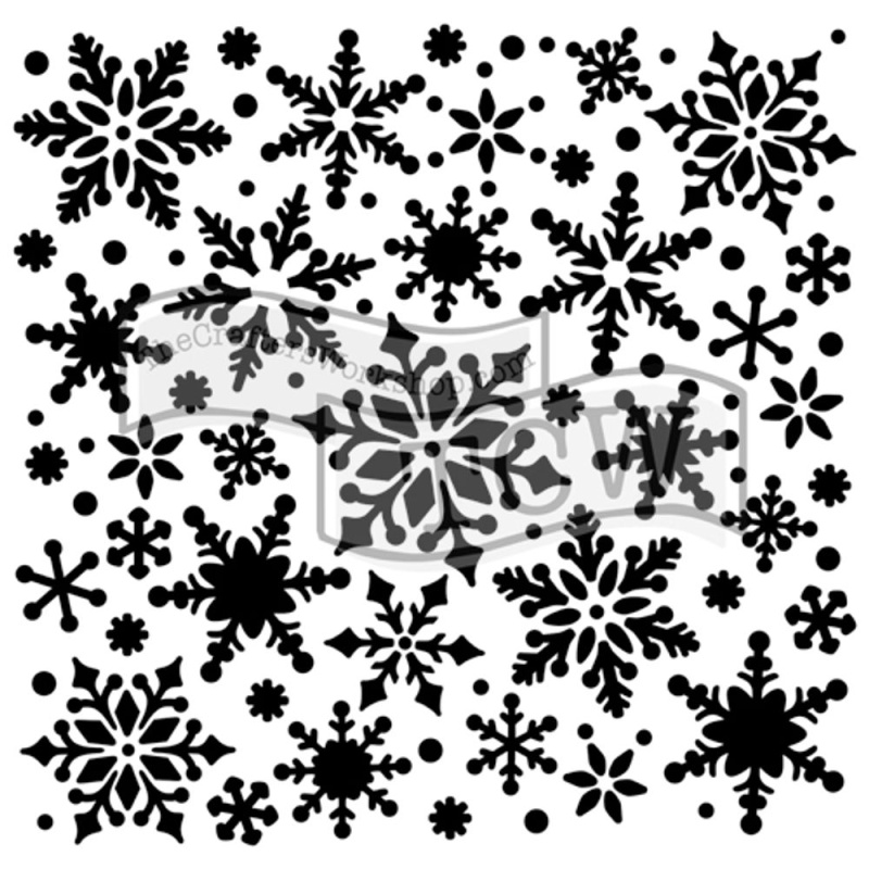The Crafter´s Workshop Šablona TCW - Snowflakes - VYBERTE VELIKOST - Šablona TCW 6"x6" (15,2x15,2 cm) - Snowflakes