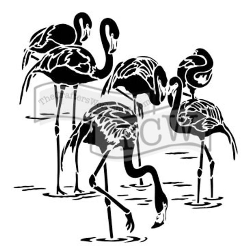The Crafter´s Workshop Šablona TCW 6"x6" (15,2x15,2 cm) - Flamingos