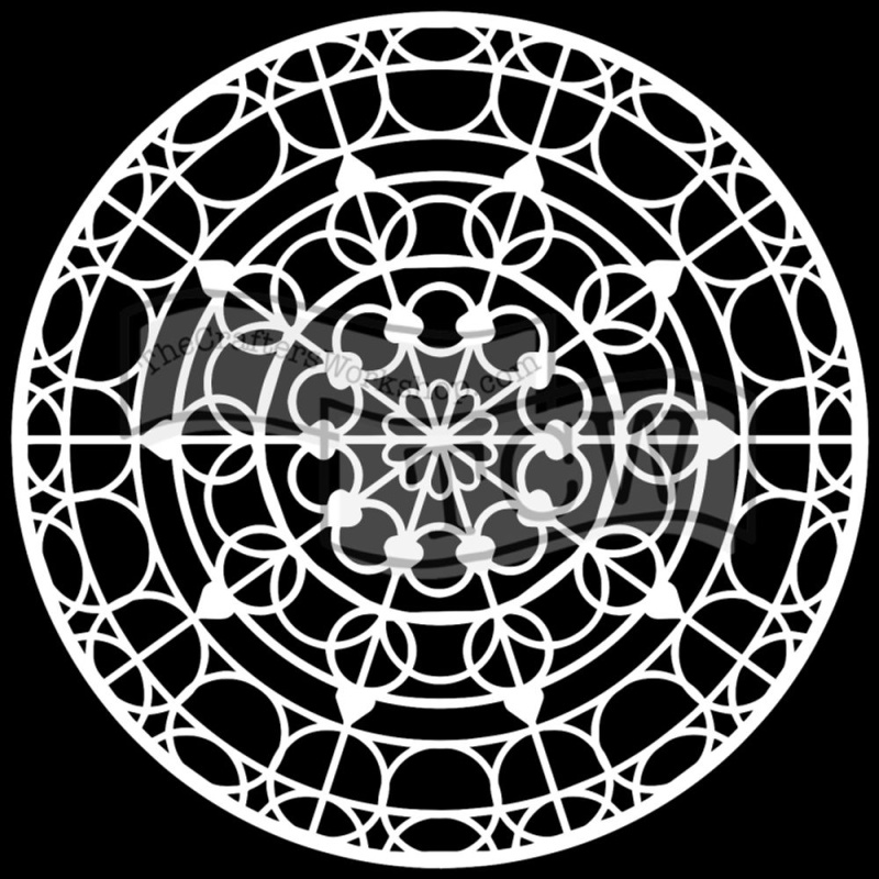 The Crafter´s Workshop Šablona TCW - Mandala Skylight - VYBERTE VELIKOST - Šablona TCW 6"x6" (15,2x15,2 cm) - Mandala Skylight