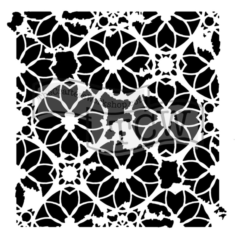 The Crafter´s Workshop Šablona TCW - Distressed Lace - VYBERTE VELIKOST - Šablona TCW 6"x6" (15,2x15,2 cm) - Distressed Lace