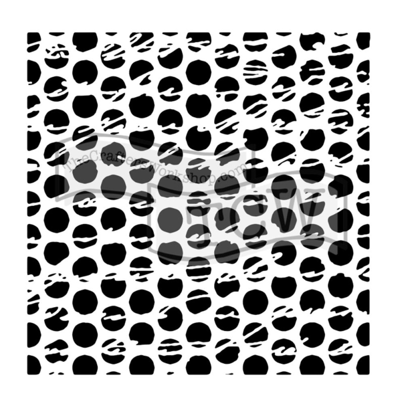 The Crafter´s Workshop Šablona TCW - Script Dots - VYBERTE VELIKOST - Šablona TCW 6"x6" (15,2x15,2 cm) - Script Dots