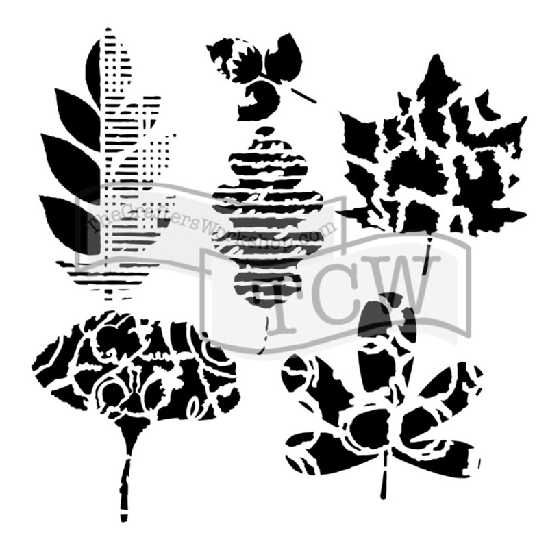 The Crafter´s Workshop Šablona TCW - Leaf Collection - VYBERTE VELIKOST - Šablona TCW 6"x6" (15,2x15,2 cm) - Leaf Collection