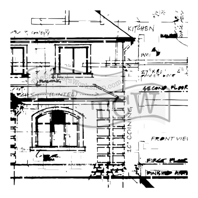 The Crafter´s Workshop Šablona TCW - Blueprint - VYBERTE VELIKOST - Šablona TCW 6"x6" (15,2x15,2 cm) - Blueprint