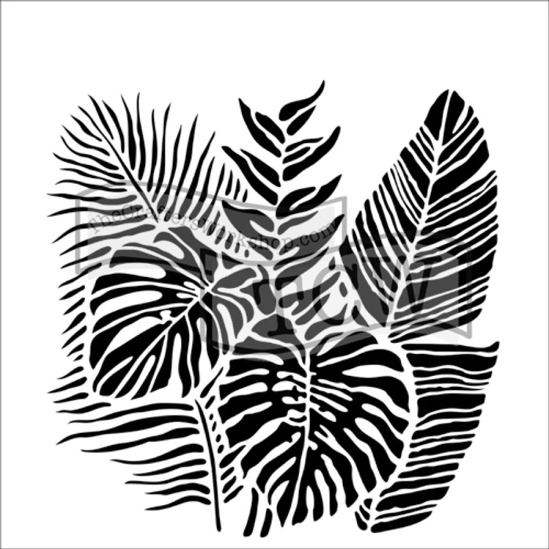 The Crafter´s Workshop Šablona TCW - Tropical Fronds - VYBERTE VELIKOST - Šablona TCW 6"x6" (15,2x15,2 cm) - Tropical Fronds
