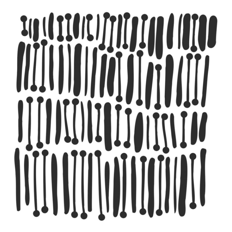 Šablona TCW 6aquot;x6aquot; (15,2x15,2 cm) - Rows of Lines Aladine