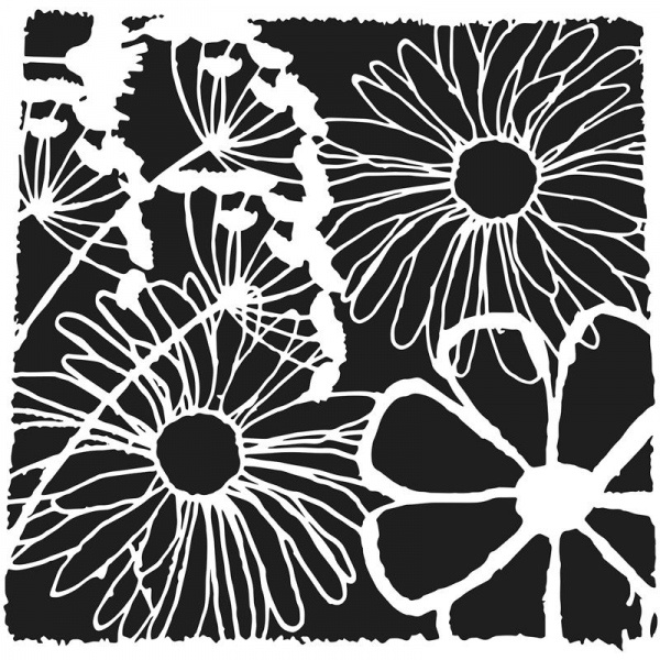 Šablona TCW 6aquot;x6aquot; (15,2x15,2 cm) - Framed Flowers Aladine