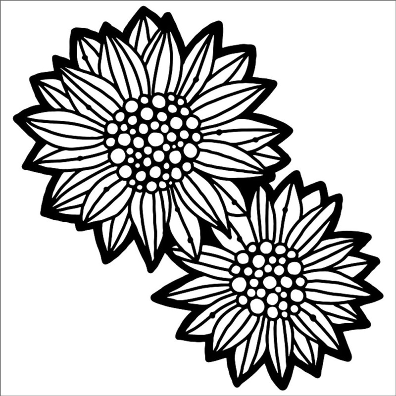Šablona TCW 6aquot;x6aquot; (15,2x15,2 cm) - Wild Sunflowers Aladine