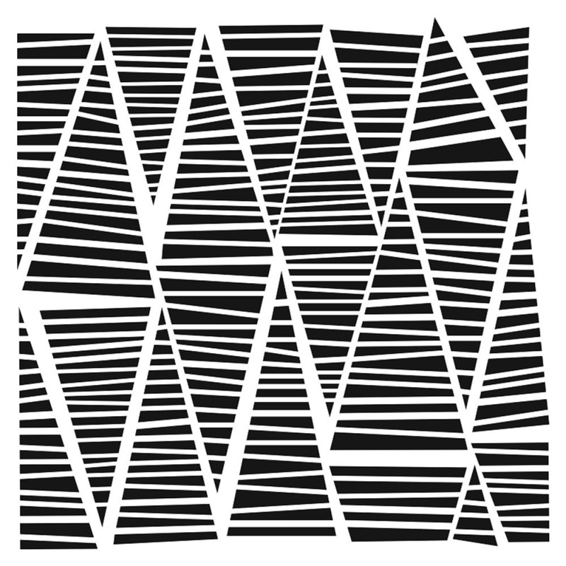 The Crafter´s Workshop Šablona TCW - Striped Triangles - VYBERTE VELIKOST - Šablona TCW 6"x6" (15,2x15,2 cm) - Striped Triangles