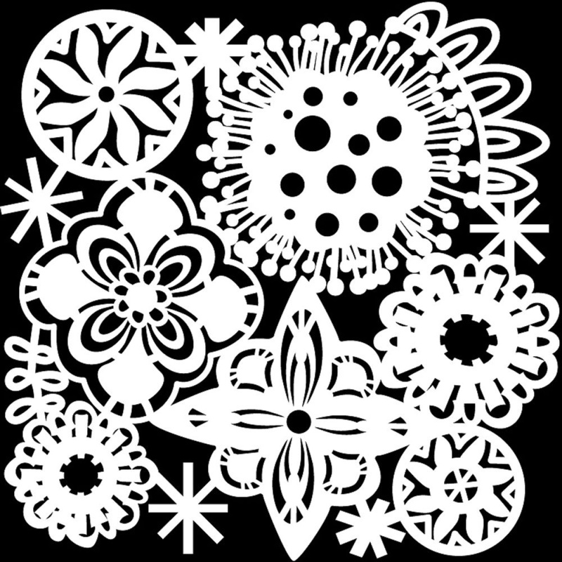 Šablona TCW 6aquot;x6aquot; (15,2x15,2 cm) - Festive Flowers Aladine