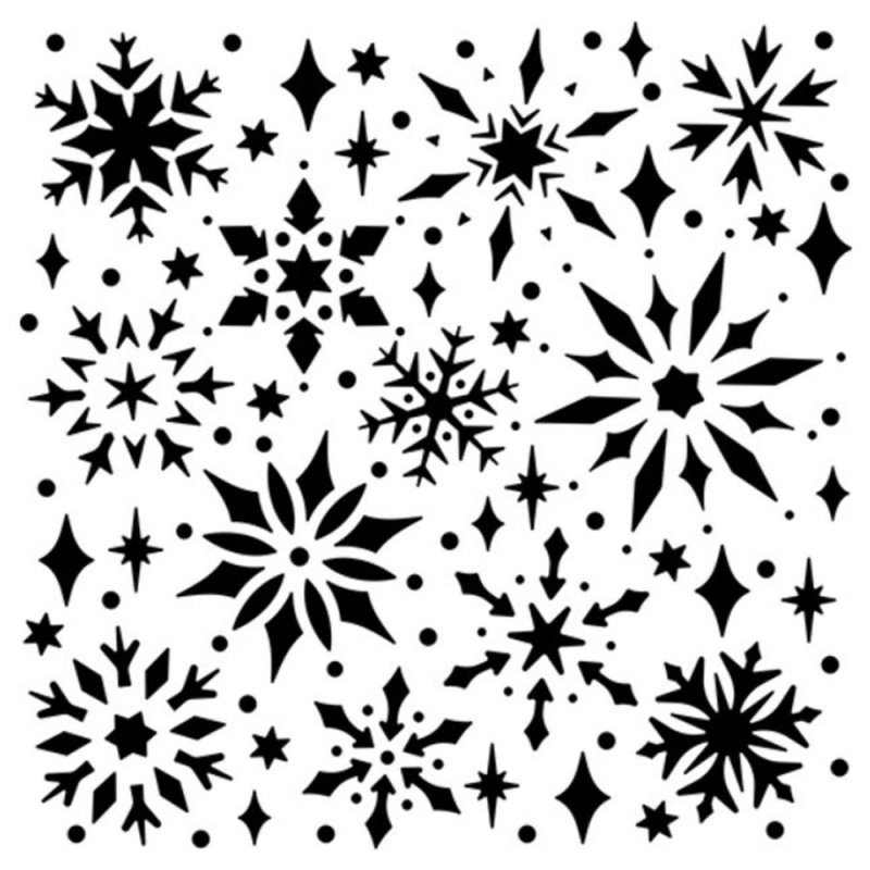 The Crafter´s Workshop Šablona TCW 6"x6" (15,2x15,2 cm) - Snowflake Sparkles, vločky