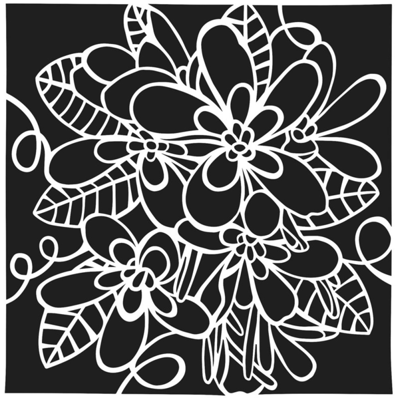 The Crafter´s Workshop Šablona TCW 6"x6" (15,2x15,2 cm) - Flower Cluster