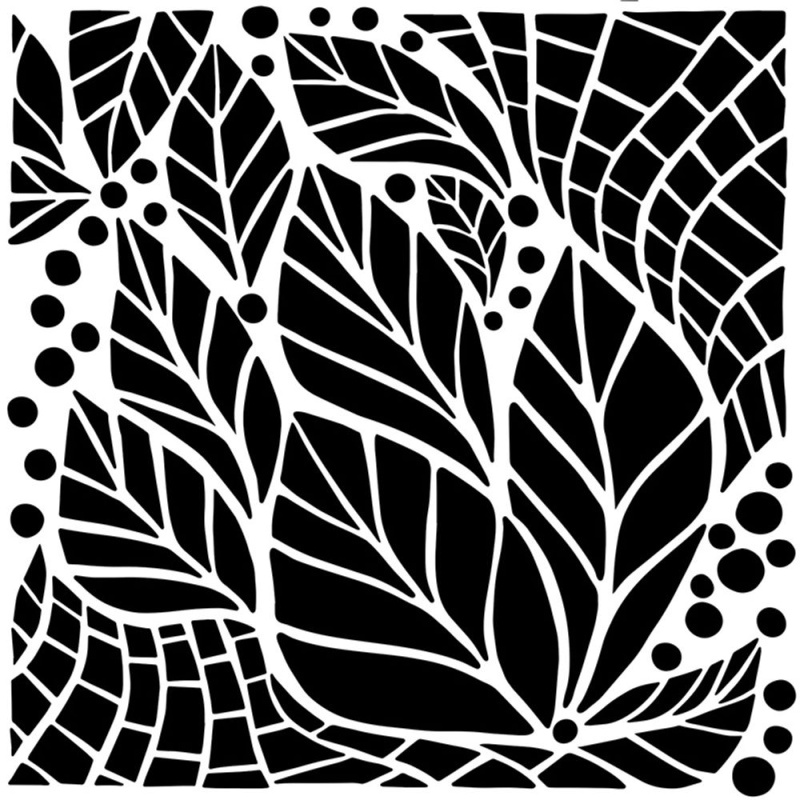The Crafter´s Workshop Šablona TCW - Abstract Leaves - VYBERTE VELIKOST - Šablona TCW 6"x6" (15,2x15,2 cm) - Abstract Leaves