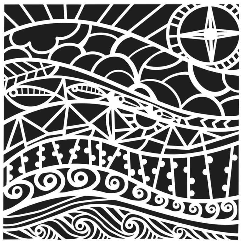 The Crafter´s Workshop Šablona TCW - Nautical Vision - VYBERTE VELIKOST - Šablona TCW 12"x12" (30,5x30,5 cm) - Nautical Vision