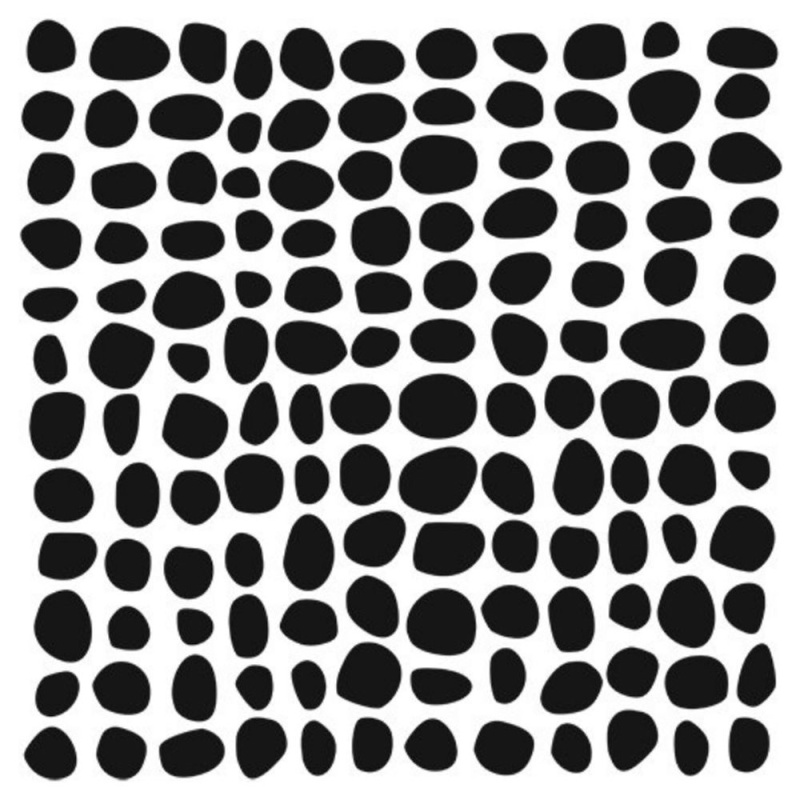 The Crafter´s Workshop Šablona TCW - Pebble Grid - VYBERTE VELIKOST - Šablona TCW 12"x12" (30,5x30,5 cm) - Pebble Grid