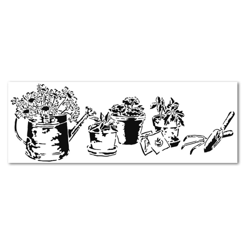 The Crafter´s Workshop Šablona TCW 16,5"x6" (42x15 cm) - Gardening Happiness