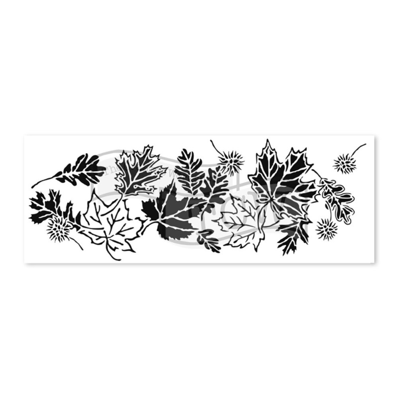 The Crafter´s Workshop Šablona TCW 16,5"x6" (42x15 cm) - Blowing Leaves