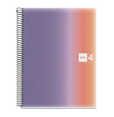 Spirálový blok Aurora A4 PP, 120 listů, 70 g, linkovaný - Provence