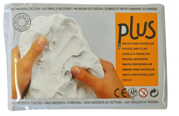Keramická hmota Plus bez výpalu - 1,5 kg přírodní bílá