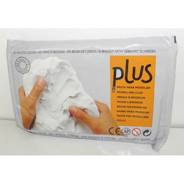 Keramická hmota Plus bez výpalu - 1,0 kg přírodní bílá
