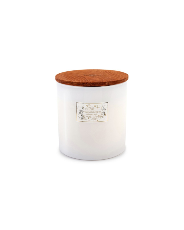VEREMUNDO HOME Vonná svíčka Paris Jasmine Rose, 1,5 kg, bílá 16199